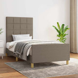 Vidaxl bedframe zonder matras 90x200 cm stof taupe
