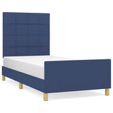 Vidaxl bedframe zonder matras 90x200 cm stof blauw