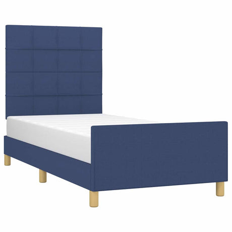 Vidaxl bedframe zonder matras 100x200 cm stof blauw
