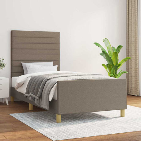 Vidaxl bedframe zonder matras 80x200 cm stof taupe