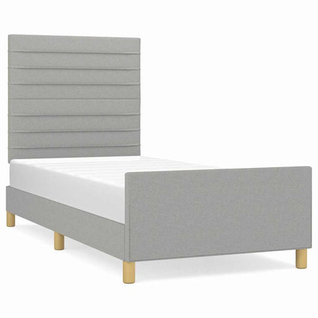 Vidaxl bedframe zonder matras 90x200 cm stof lichtgrijs