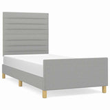 Vidaxl bedframe zonder matras 100x200 cm stof lichtgrijs