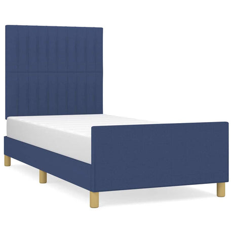 Vidaxl bedframe zonder matras 100x200 cm stof blauw