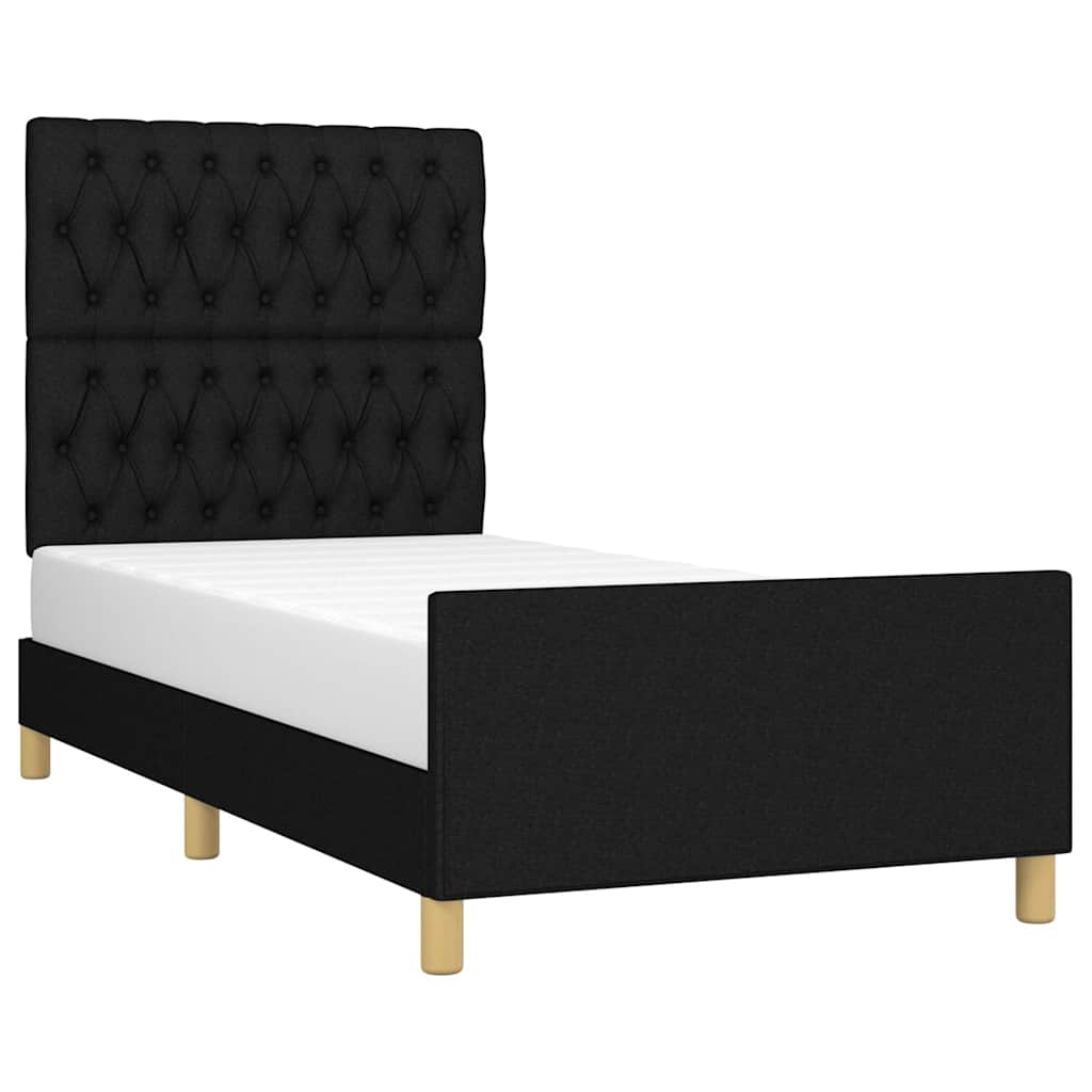 Vidaxl bedframe zonder matras 90x190 cm stof zwart