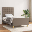 Vidaxl bedframe met hoofdeinde stof taupe 80x200 cm