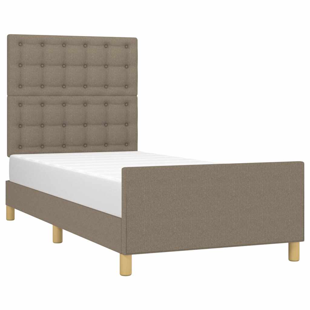 Vidaxl bedframe zonder matras 90x200 cm stof taupe
