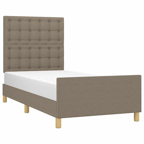 Vidaxl bedframe zonder matras 90x200 cm stof taupe