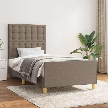 Vidaxl bedframe zonder matras 90x200 cm stof taupe