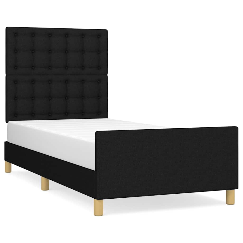 Vidaxl bedframe zonder matras 100x200 cm stof zwart