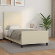 Vidaxl bedframe met hoofdbord kunstleer crèmekleurig 80x200 cm