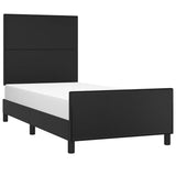 Vidaxl bedframe met hoofdbord kunstleer zwart 90x200 cm