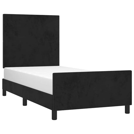 Vidaxl bedframe met hoofdeinde fluweel zwart 80x200 cm