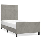 Vidaxl bedframe zonder matras 80x200 cm fluweel lichtgrijs