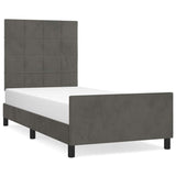 Vidaxl bedframe zonder matras 100x200 cm fluweel donkergrijs