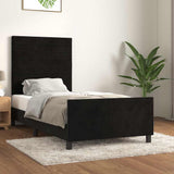 Vidaxl bedframe met hoofdeinde fluweel zwart 90x200 cm
