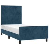 Vidaxl bedframe zonder matras 90x200 cm fluweel donkerblauw