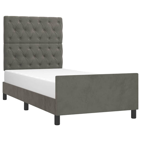 Vidaxl bedframe zonder matras 80x200 cm fluweel donkergrijs