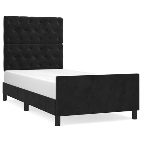 Vidaxl bedframe met hoofdeinde fluweel zwart 80x200 cm