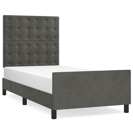 Vidaxl bedframe zonder matras 80x200 cm fluweel donkergrijs