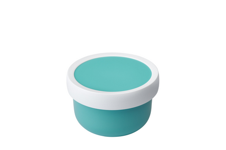 Mepal fruitbox campus - 300 ml - inclusief fruitvorkje - sluit goed af - snackdoosje - turquoise