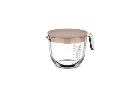 Mepal glas maatbeker chef it 1000ml met deksel - chalk