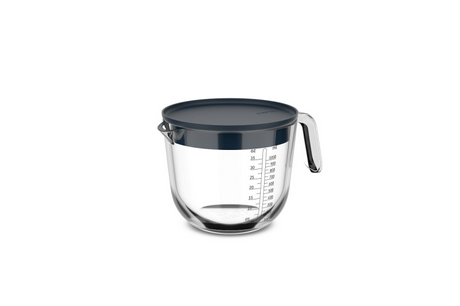 Mepal glas maatbeker chef it 1000ml met deksel - navy