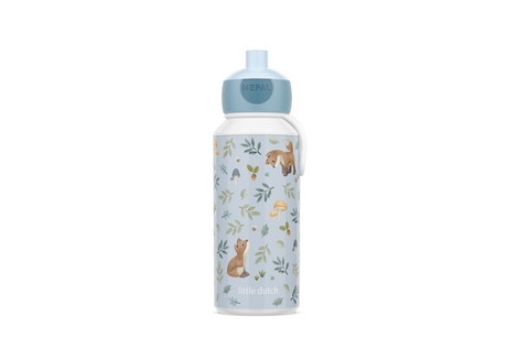 Mepal pop-up drinkfles campus little dutch - 400 ml - sluit goed af - drinkbeker voor kinderen - forest friends