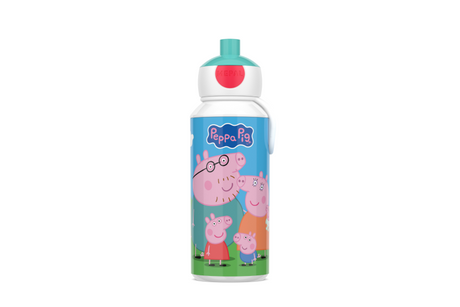 Mepal pop-up drinkfles campus - 400 ml - sluit goed af - drinkbeker voor kinderen - peppa pig