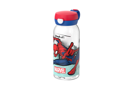 Mepal drinkfles met flipdop campus - 600 ml - waterfles kinderen - lekdicht - hygiënische deksel - spiderman