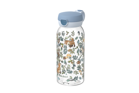 Mepal drinkfles met flipdop campus - 600 ml - waterfles kinderen - lekdicht - hygiënische deksel - forest friends