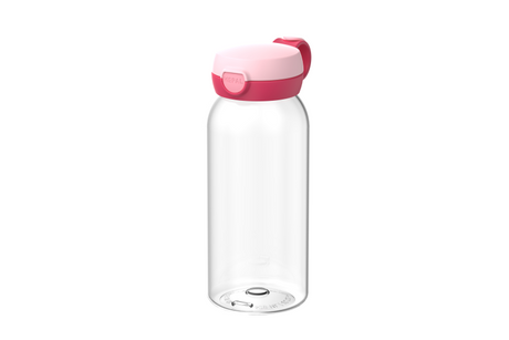 Mepal drinkfles met flipdop campus - 600 ml - waterfles kinderen - lekdicht - hygiënische deksel - cool pink