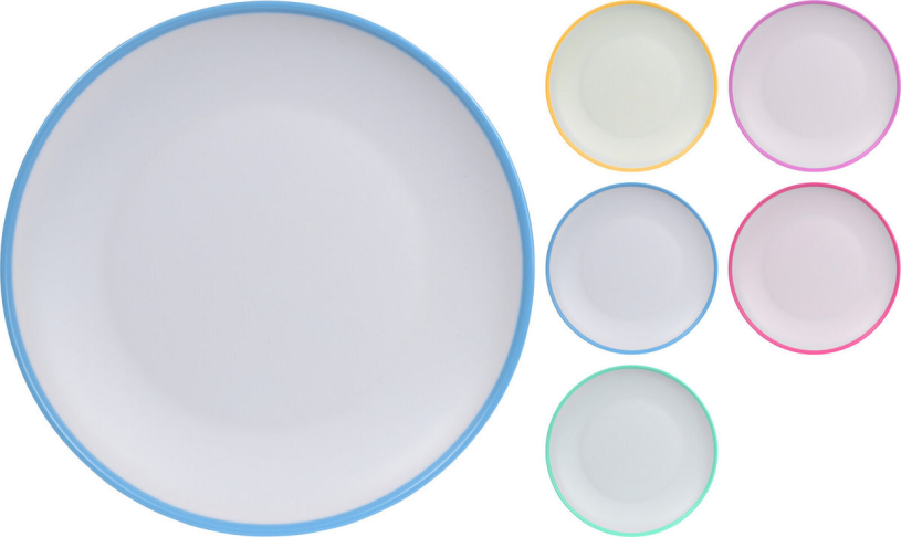 Bord melamine duotone 28cm 5 assorti kleur