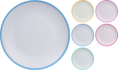 Bord melamine duotone 28cm 5 assorti kleur