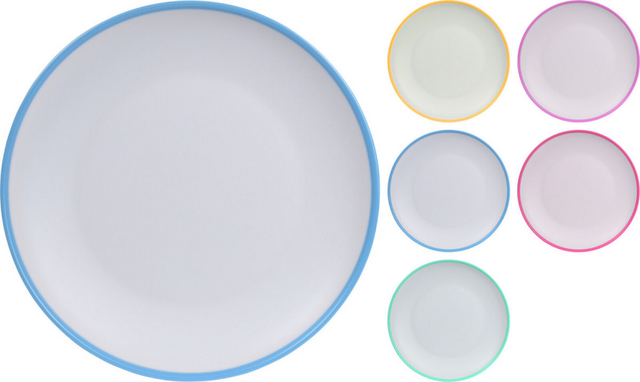 Bord melamine duotone 28cm 5 assorti kleur