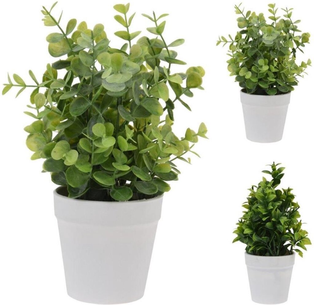 Plante artificielle diverses en vert fleur vert 25cm