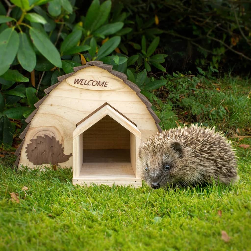 Progarden progarden hedgehog house 34.5x20x23.5 cm de madera con corteza de árbol