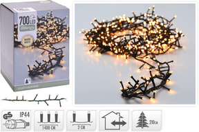 Verlichting 700led microcluster 14m warm wit - ip44