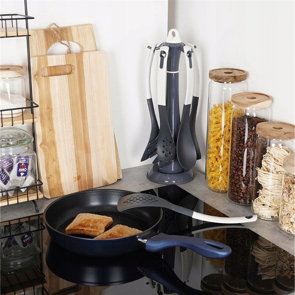 Excellent houseware keukengerei 6-delig grijs wit