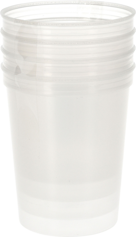 Re-usable transparant drinkbeker pp 500ml set 6 stuks