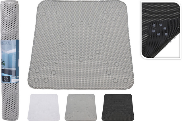 Bathroom solutions bs douchemat soft antislip 53x53cm 3 assorti
