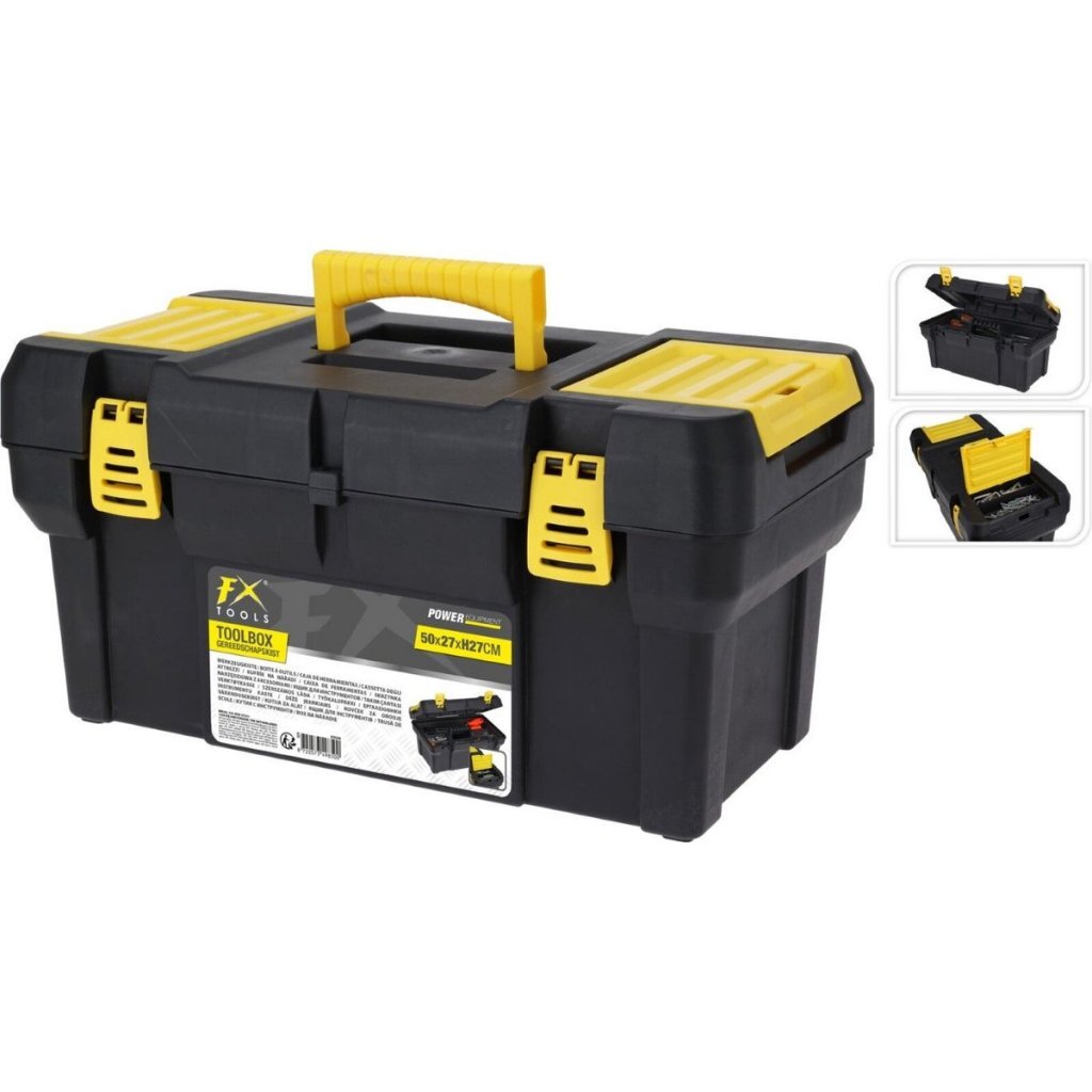 Fx tools gereedschapskoffer 50x27x27 cm zwart geel
