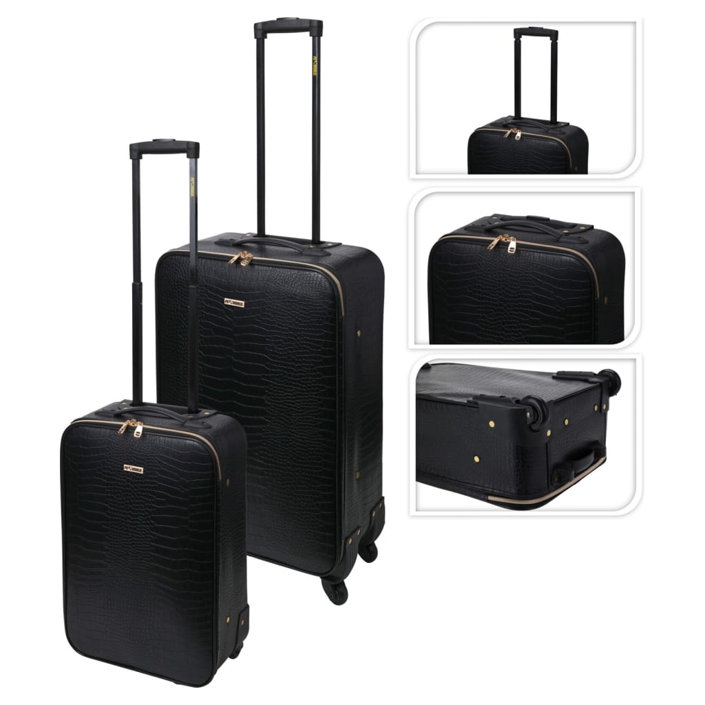 Proworld Proworld 2-piece luggage set Croco Black