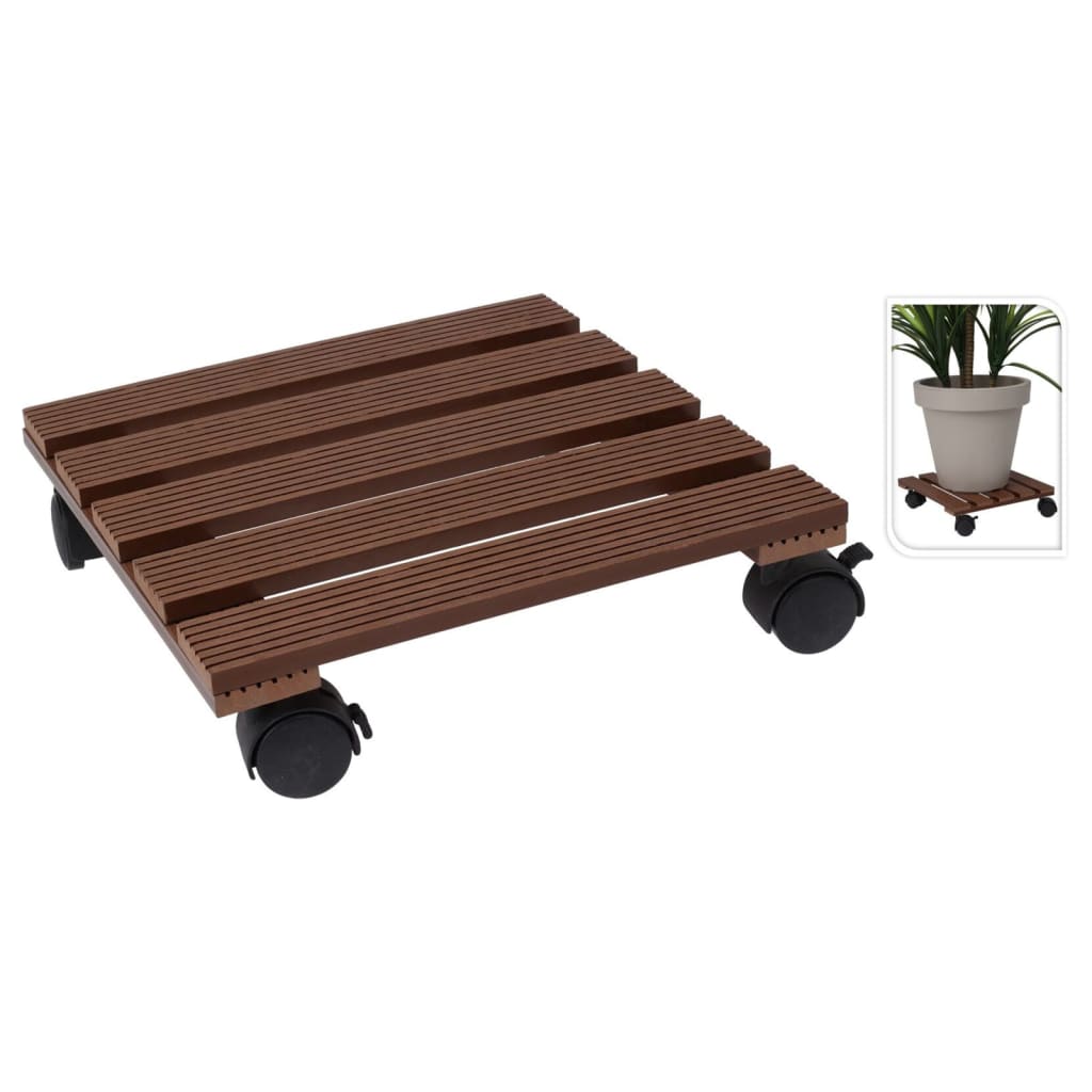 Progarden Progarden Plant Trolley Square 29x29 cm brun