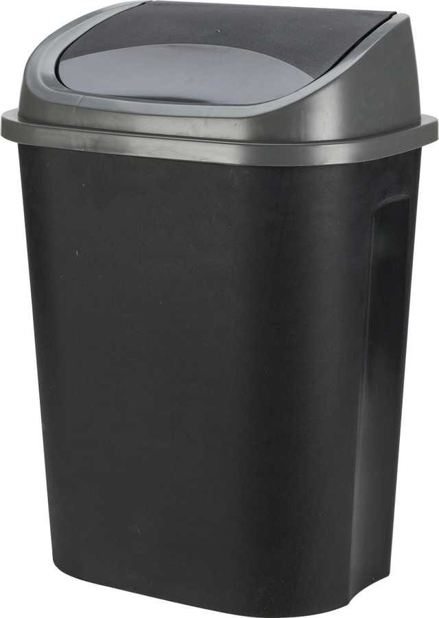 Afvalbak 25 liter antraciet grijs