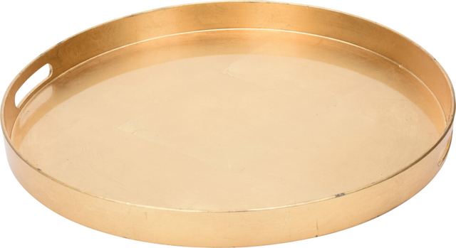 Dienblad rond 46x4cm goud