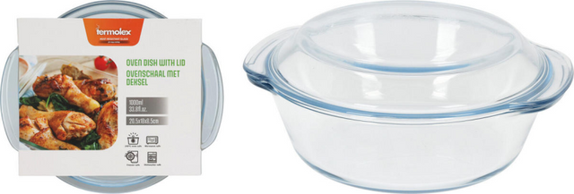 Termolex ovenschaal glas met deksel 2,0 l