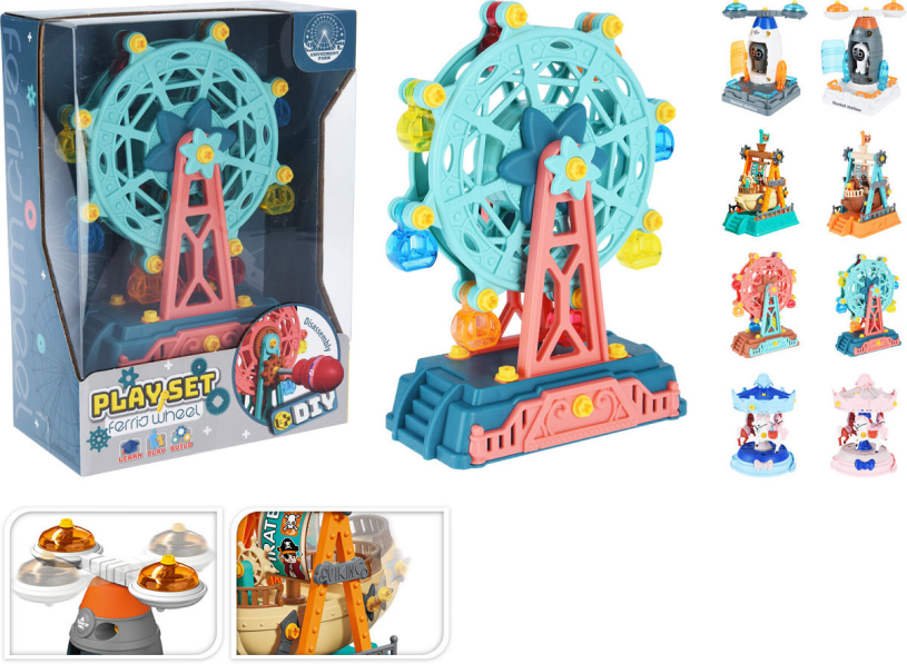 Speelset diy pretpark attractie assorti