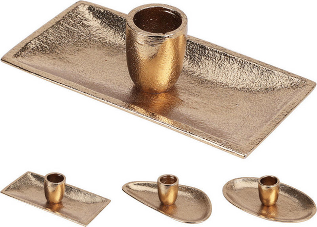 Kandelaar goud 13x8x3cm - assorti