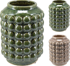 Vaas bubbel 19cm 2 assorti kleur