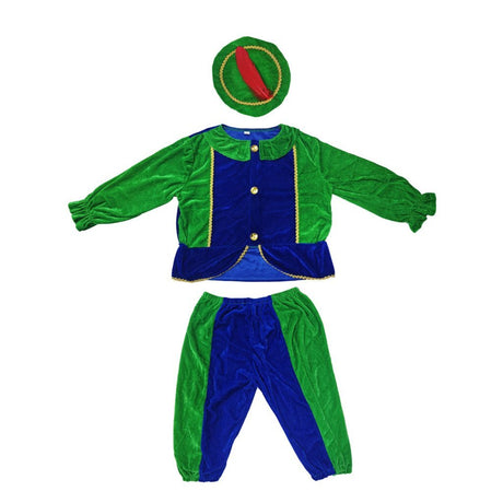 Overige merken pietenpak 110-116 groen blauw